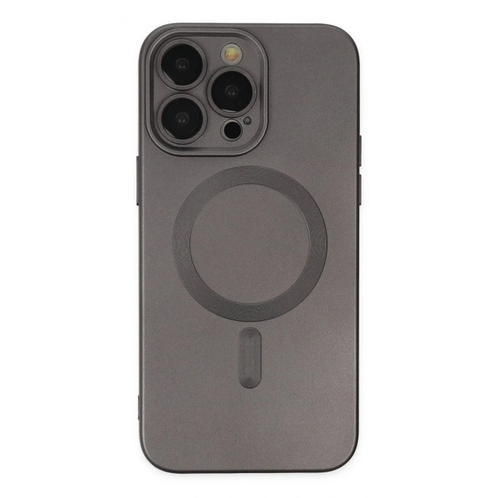 Newface iPhone 14 Pro Kılıf Moshi Lens Magneticsafe Silikon - Füme