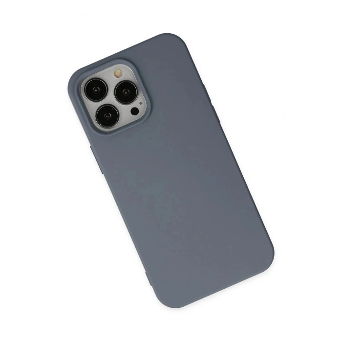 Newface iPhone 14 Pro Kılıf Nano içi Kadife Silikon - Gri