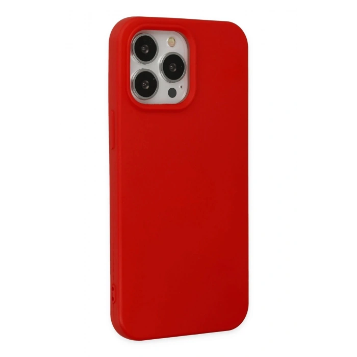 Newface iPhone 14 Pro Kılıf Nano içi Kadife Silikon - Kırmızı