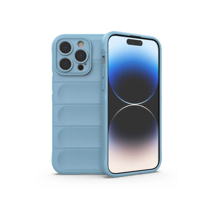Newface iPhone 14 Pro Kılıf Optimum Silikon - Sky Blue