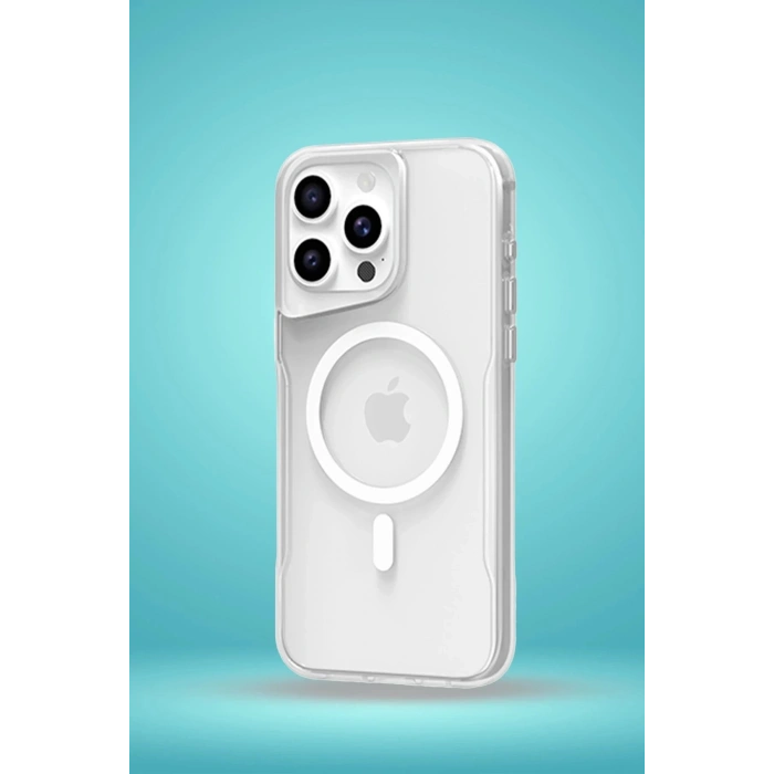 Newface iPhone 14 Pro Kılıf PC Poso Magsafe Kapak - Şeffaf