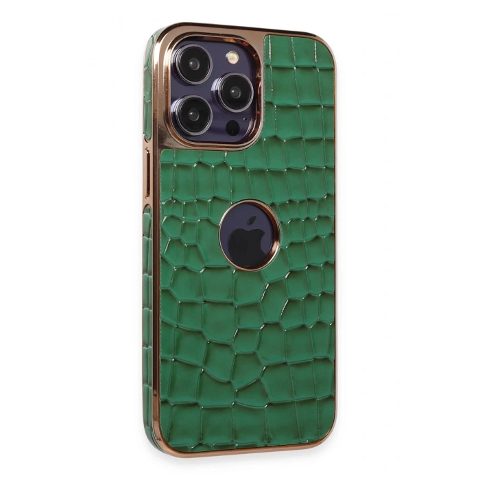 Newface iPhone 14 Pro Kılıf Snake Kapak - Koyu Yeşil