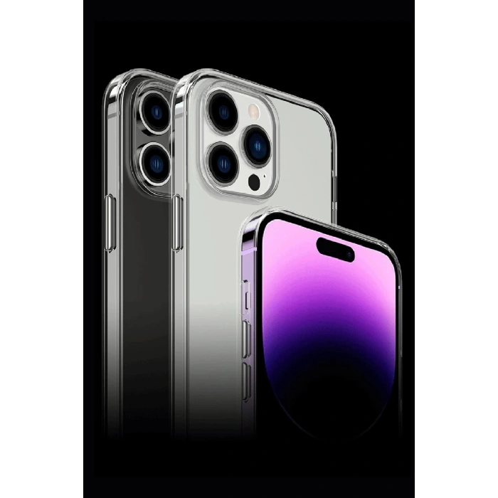 Newface iPhone 14 Pro Kılıf Tron Şeffaf Magsafe Kapak - Mavi