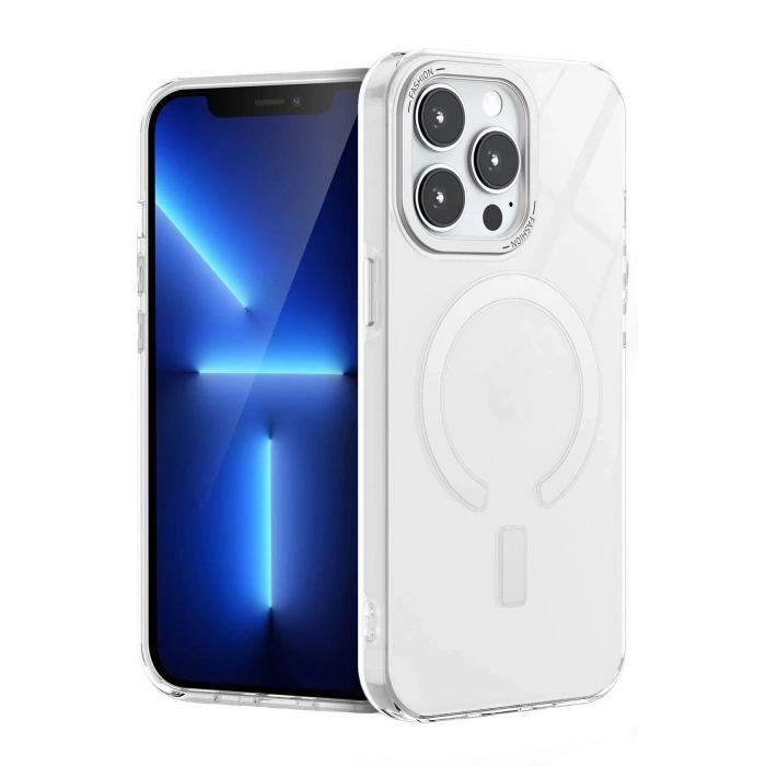 Newface iPhone 14 Pro Kılıf Troy Magsafe Kapak - Beyaz