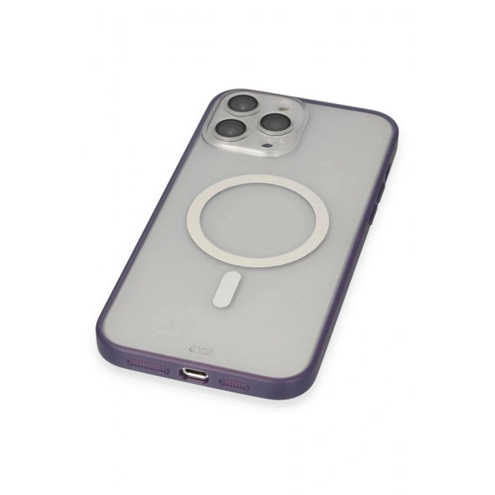 Newface iPhone 14 Pro Max Kılıf Grand Magneticsafe Kapak - Mor