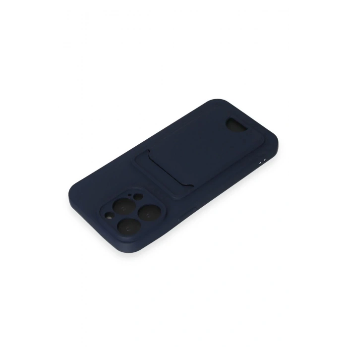 Newface iPhone 14 Pro Max Kılıf Kelvin Kartvizitli Silikon - Lacivert