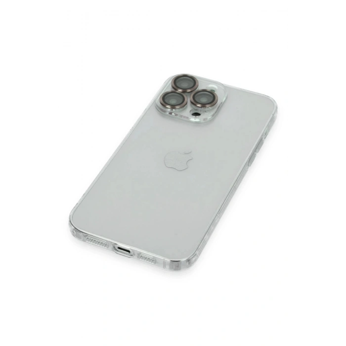 Newface iPhone 14 Pro Max Kılıf Luko Lens Silikon - Gold