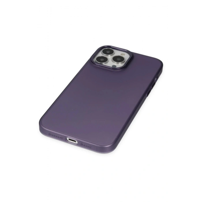 Newface iPhone 14 Pro Max Kılıf Modos Metal Kapak - Derin Mor