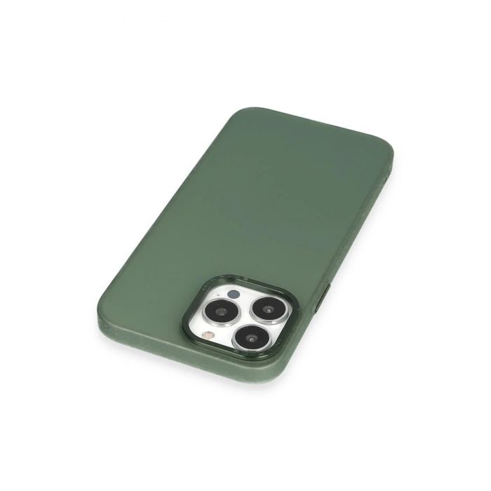Newface iPhone 14 Pro Max Kılıf Modos Metal Kapak - Koyu Yeşil