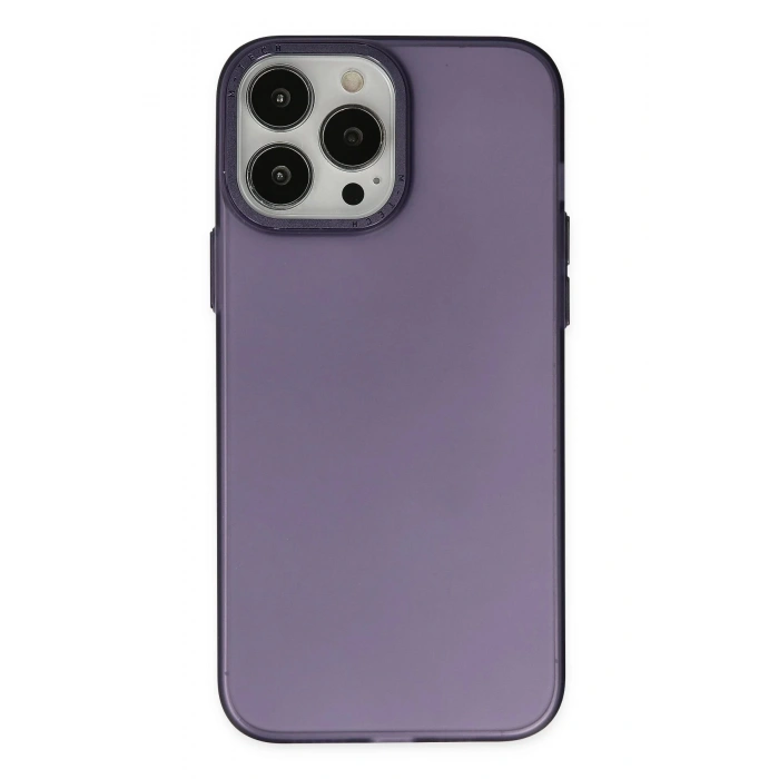 Newface iPhone 14 Pro Max Kılıf Modos Metal Kapak - Mor