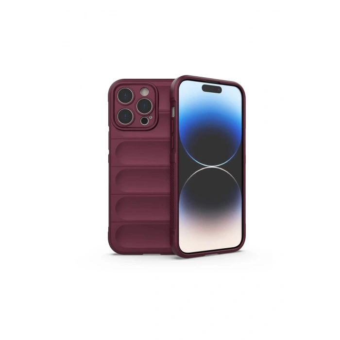 Newface iPhone 14 Pro Max Kılıf Optimum Silikon - Bordo