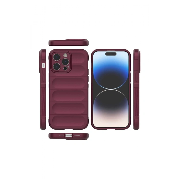 Newface iPhone 14 Pro Max Kılıf Optimum Silikon - Bordo