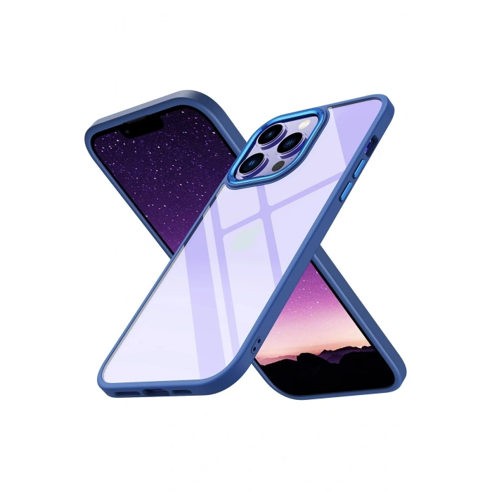 Newface iPhone 14 Pro Max Kılıf Power Silikon - Mavi