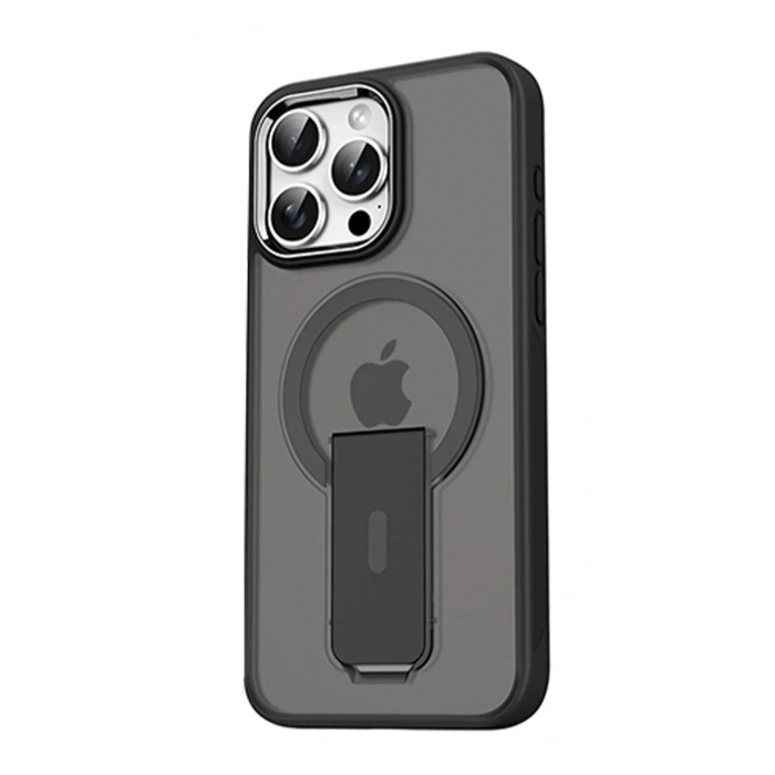 Newface iPhone 14 Pro Tork Magsafe Standlı Kapak - Siyah