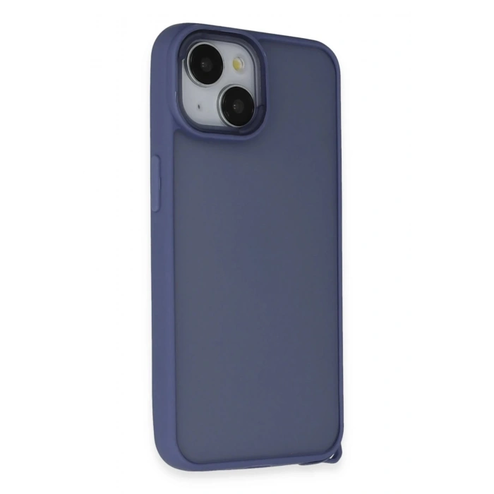 Newface iPhone 15 Kılıf Elegant Kapak - Açık Mavi