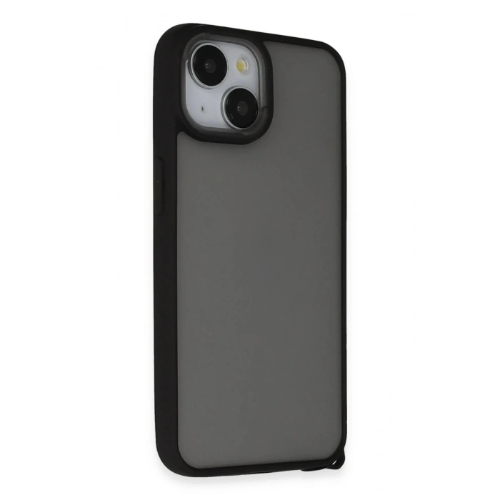 Newface iPhone 15 Kılıf Elegant Kapak - Siyah