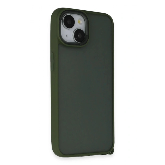 Newface iPhone 15 Kılıf Elegant Kapak - Yeşil