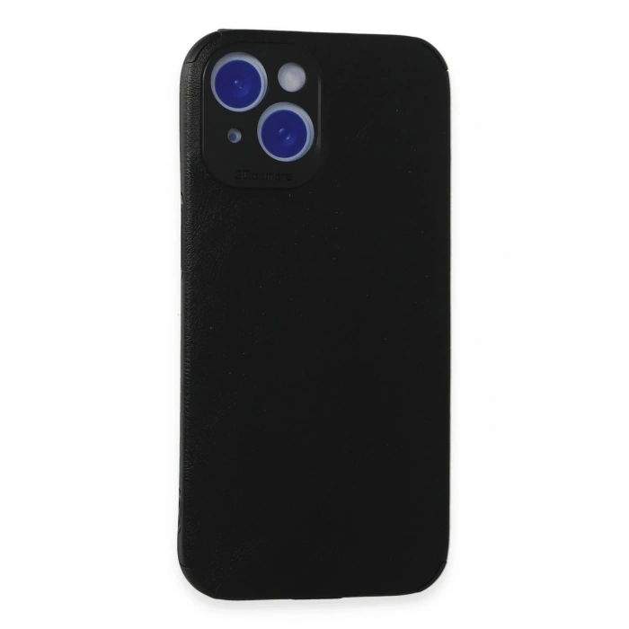 Newface iPhone 15 Kılıf Loop Deri Silikon - Siyah