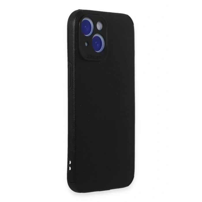 Newface iPhone 15 Kılıf Loop Deri Silikon - Siyah
