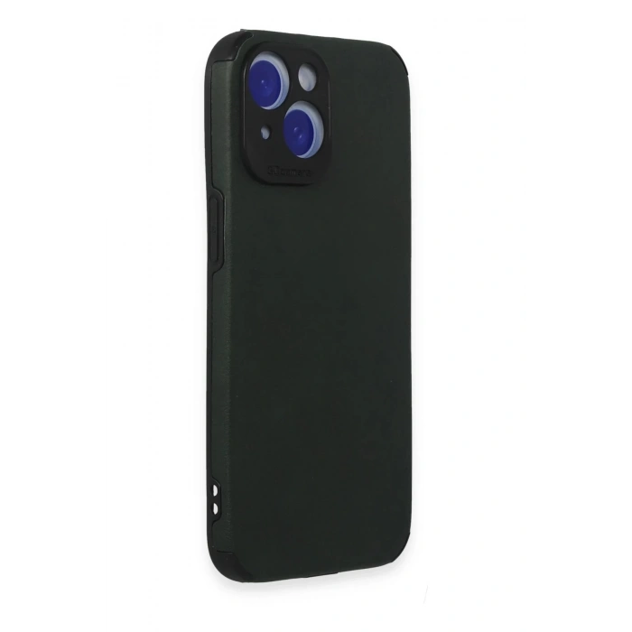 Newface iPhone 15 Kılıf Loop Deri Silikon - Yeşil