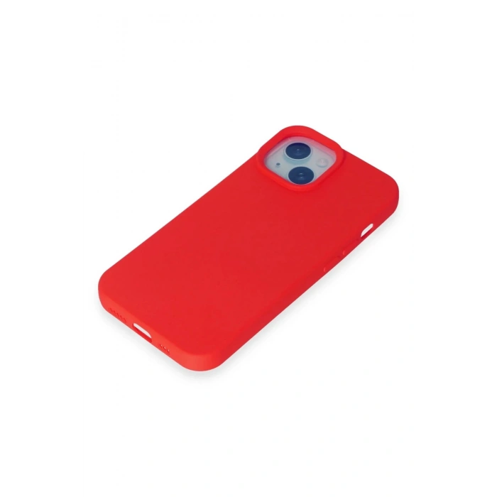 Newface iPhone 15 Kılıf Nano içi Kadife Silikon - Kırmızı