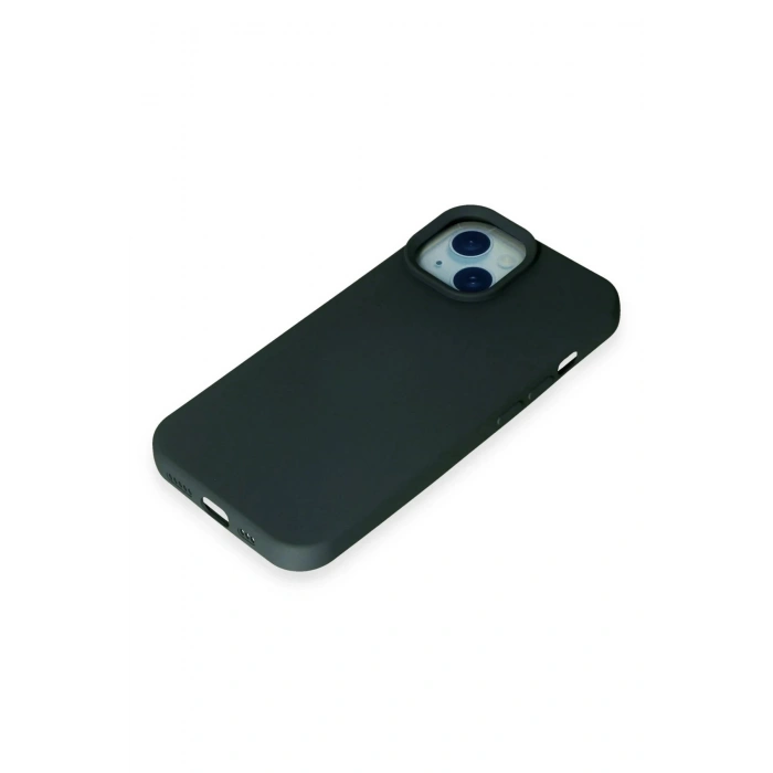 Newface iPhone 15 Kılıf Nano içi Kadife Silikon - Koyu Yeşil