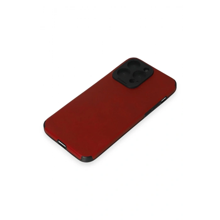 Newface iPhone 15 Pro Kılıf Loop Deri Silikon - Kırmızı