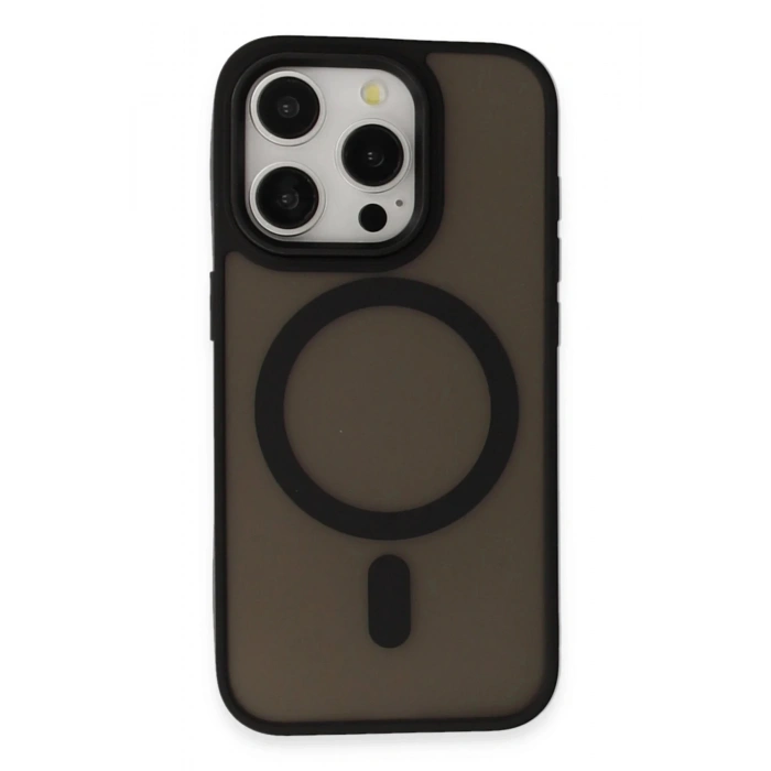 Newface iPhone 15 Pro Kılıf Oslo Magsafe Kapak - Siyah