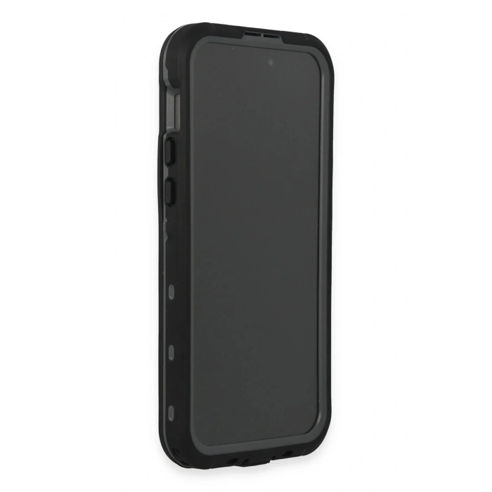 Newface iPhone 15 Pro Kılıf Red Pepper Magneticsafe Su Geçirmez Kılıf - Siyah-Gri