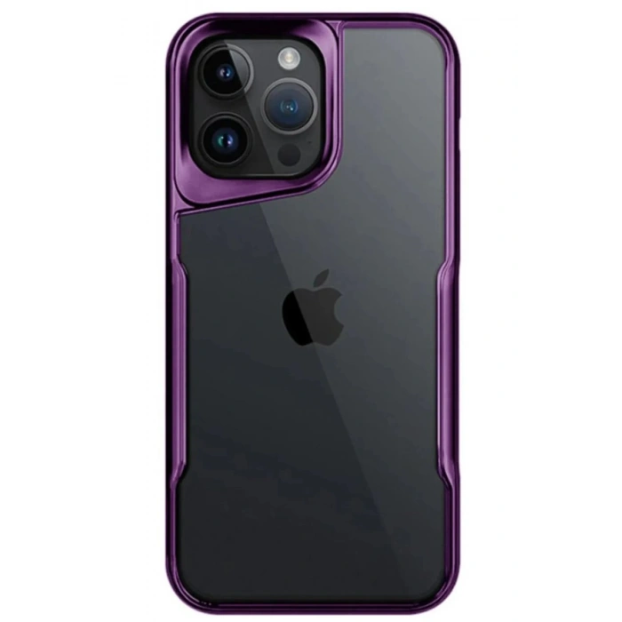 Newface iPhone 15 Pro Max Kılıf Boyi Silikon Kapak - Derin Mor