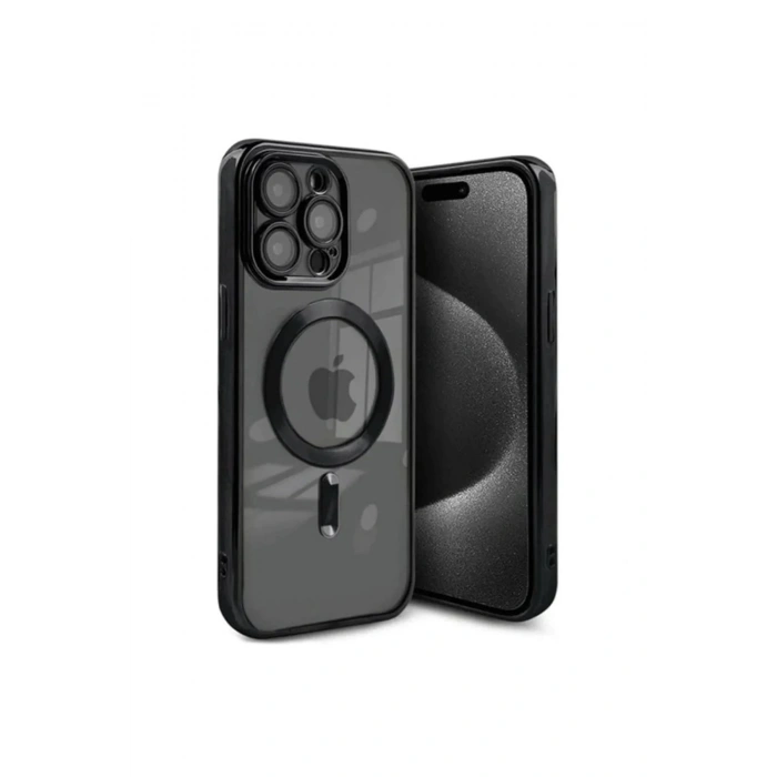 Newface iPhone 15 Pro Max Kılıf Kross Magneticsafe Kapak - Siyah