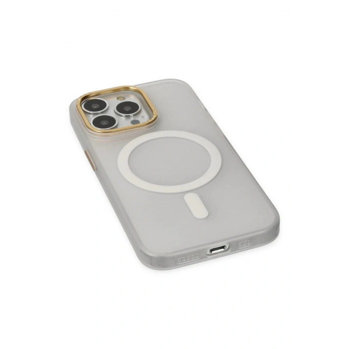 Newface iPhone 15 Pro Max Kılıf Lodos Magneticsafe Mat Kapak - Şeffaf
