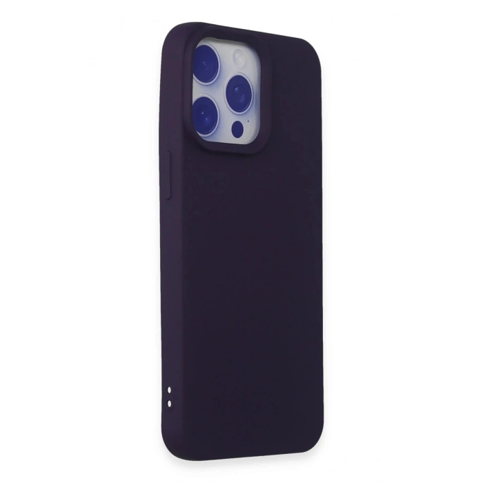 Newface iPhone 15 Pro Max Kılıf Nano içi Kadife Silikon - Mor