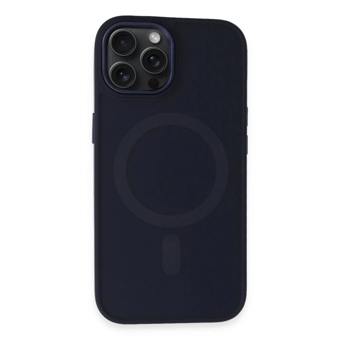 Newface iPhone 15 Pro Max Kılıf Oslo Magsafe Kapak - Lacivert