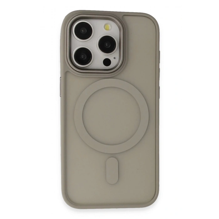 Newface iPhone 15 Pro Max Kılıf Oslo Magsafe Kapak - Titan Gri