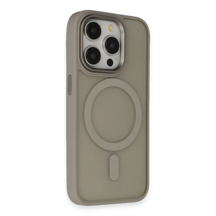 Newface iPhone 15 Pro Max Kılıf Oslo Magsafe Kapak - Titan Gri