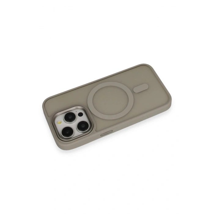 Newface iPhone 15 Pro Max Kılıf Oslo Magsafe Kapak - Titan Gri