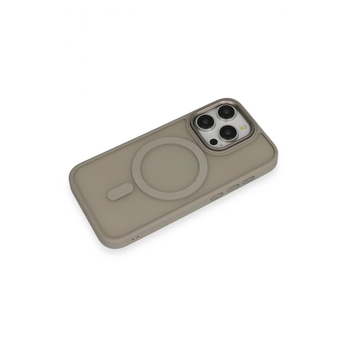 Newface iPhone 15 Pro Max Kılıf Oslo Magsafe Kapak - Titan Gri