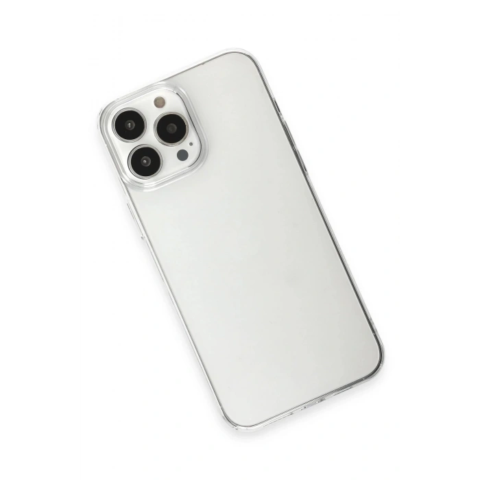 Newface iPhone 15 Pro Max Kılıf Pc Sert Şeffaf Kapak - Şeffaf