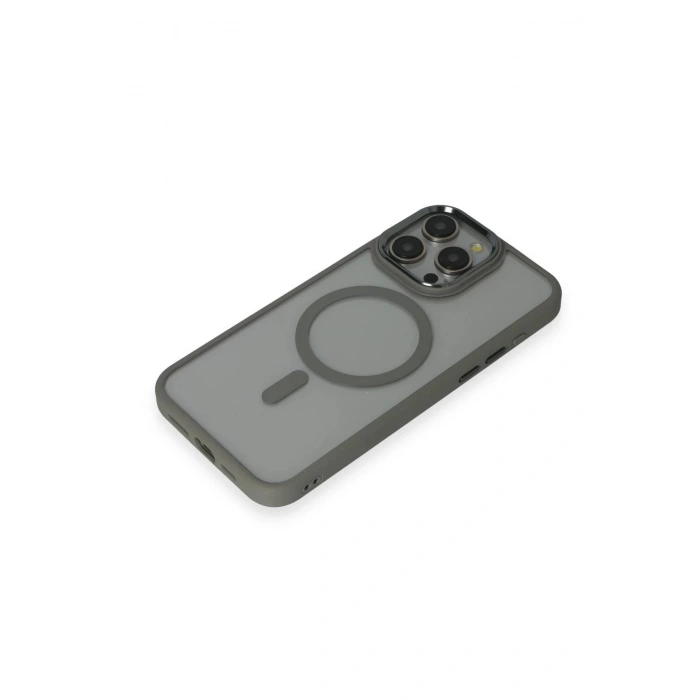 Newface iPhone 15 Pro Max Kılıf Room Magneticsafe Silikon - Gri