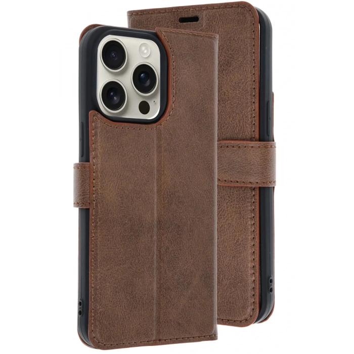 Newface iPhone 15 Pro Max Kılıf Trend S Plus Kapaklı Kılıf - Taba