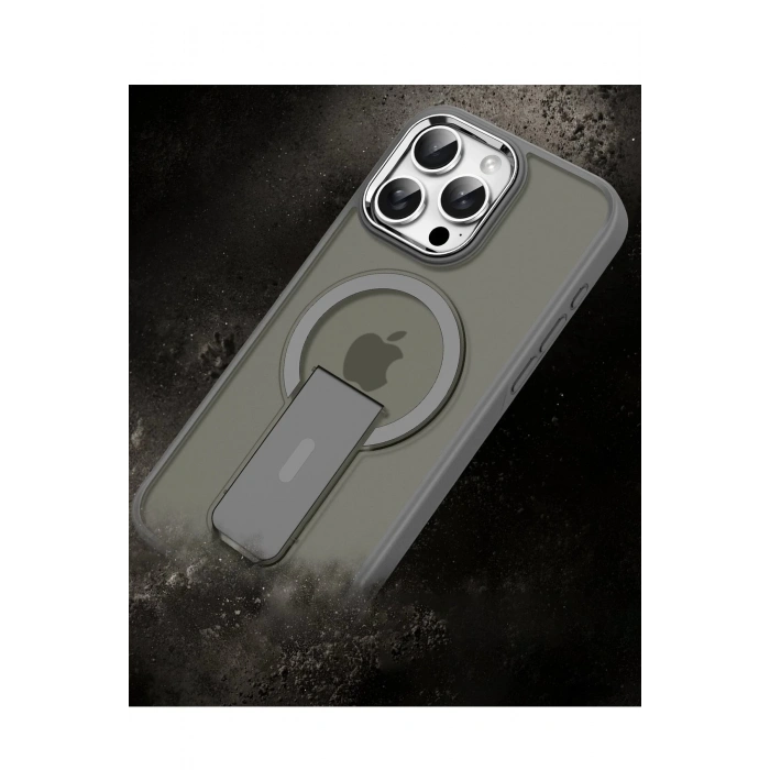 Newface iPhone 15 Pro Max Tork Magsafe Standlı Kapak - Lila