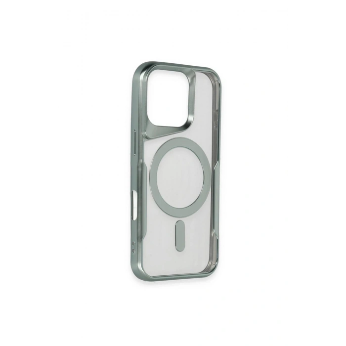 Newface iPhone 16 Kılıf Boyi Magsafe Silikon Kapak - Yeşil