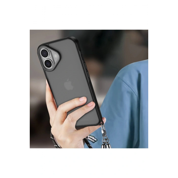 Newface iPhone 16 Kılıf Elegant Kapak - Siyah