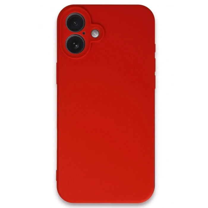 Newface iPhone 16 Kılıf First Silikon - Kırmızı