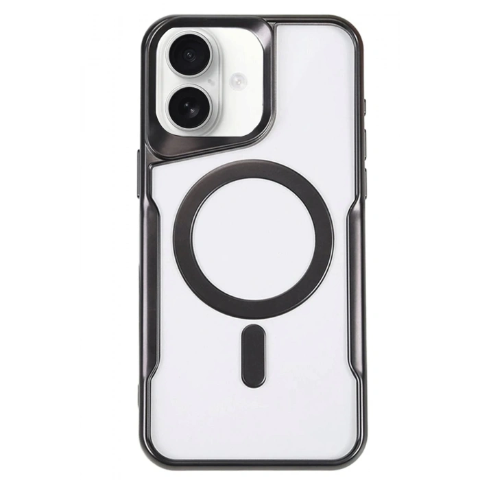 Newface iPhone 16 Plus Kılıf Boyi Magsafe Silikon Kapak - Siyah