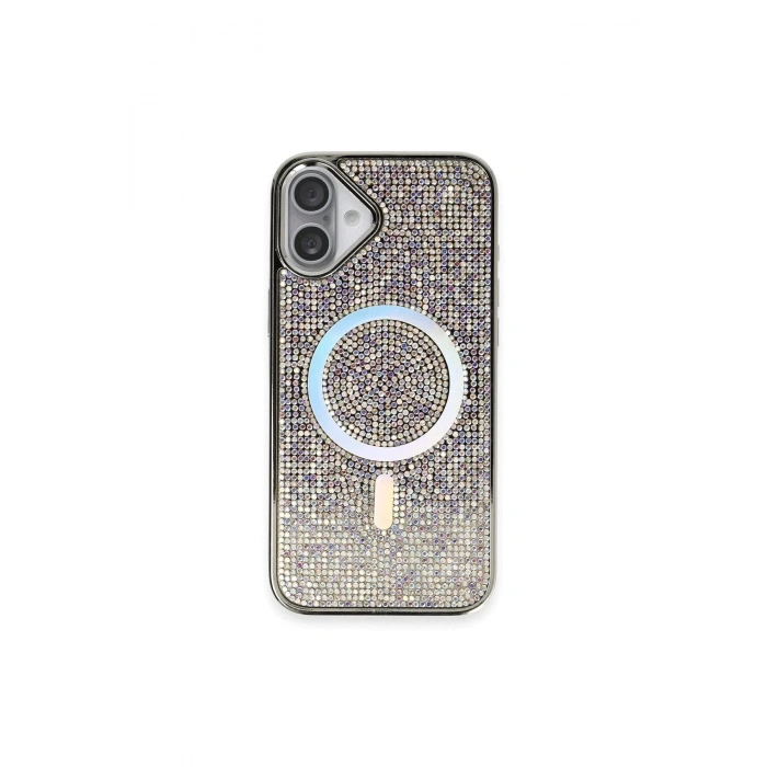 Newface iPhone 16 Plus Kılıf Diamond Magsafe Kapak - Rainbow