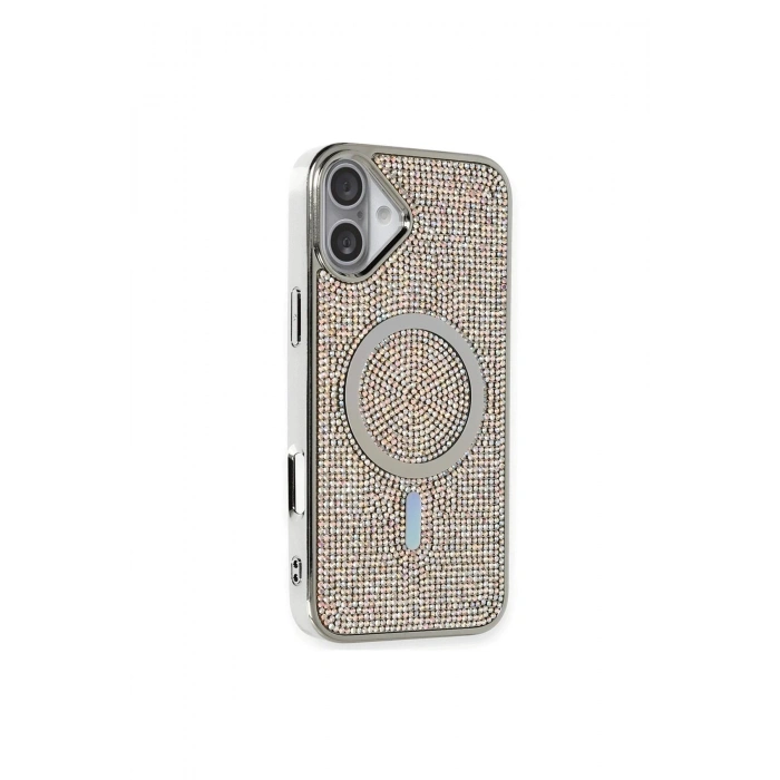Newface iPhone 16 Plus Kılıf Diamond Magsafe Kapak - Rainbow