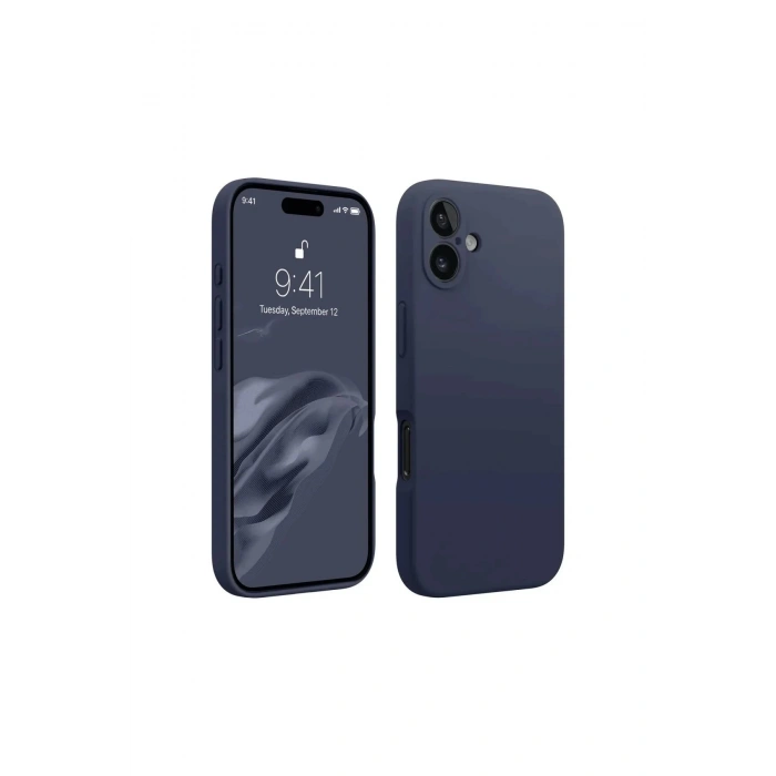 Newface iPhone 16 Plus Kılıf First Silikon - Lacivert