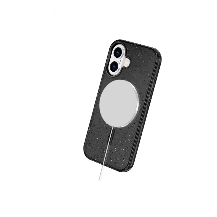 Newface iPhone 16 Plus Kılıf Glow Magsafe Kapak - Siyah